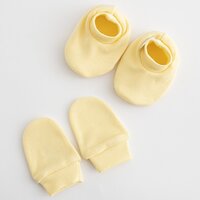 NEW BABY capáčky a rukavičky Casually dressed žlutá vel. 56/62