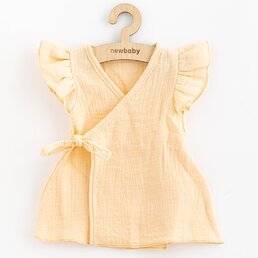 NEW BABY letní mušelínové šaty Leny oranžová vel. 56