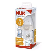 NUK kojenecká láhev First Choice Temperature Control 150 ml béžová