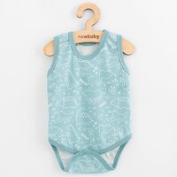 NEW BABY body bez rukávů Classic II Dino zelená vel. 86