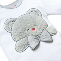 NEW BABY body s dlouhým rukávem Honey Bear s 3D aplikací vel. 62