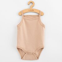 NEW BABY body bez rukávů Classic II béžová vel. 86