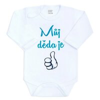 NEW BABY body s dlouhým rukávem Můj děda je jednička vel. 56