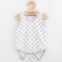 NEW BABY body bez rukávů Classic II Hvězdičky šedá vel. 86