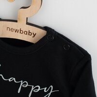 NEW BABY body s krátkým rukávem Be Happy černá vel. 86