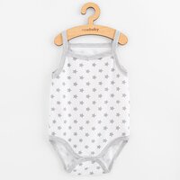 NEW BABY body bez rukávů Classic II Hvězdičky bílá vel. 62