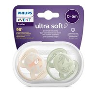 AVENT 2 ks šidítko Ultrasoft Premium 0-6 m zelená