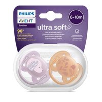 AVENT 2 ks šidítko Ultrasoft Premium 6-18 m fialová