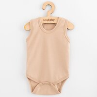 NEW BABY body bez rukávů Classic II béžová vel. 86