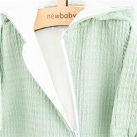 NEW BABY mušelínový overal s kapucí COMFORT CLOTHES zelená vel. 80