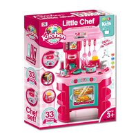 BABY MIX dětská kuchyňka Little Chef růžová