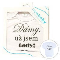 NEW BABY body s dlouhým rukávem Dámy, už jsem tady! bílá vel. 50