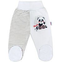 NEW BABY polodupačky PANDA bílá vel. 74