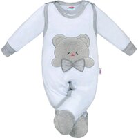 NEW BABY body s dlouhým rukávem Honey Bear s 3D aplikací vel. 80