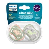 AVENT 2 ks šidítko Ultra air 6-18 m zelená