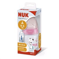 NUK kojenecká láhev First Choice Temperature Control 150 ml růžová