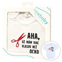 NEW BABY body s dlouhým rukávem Viac vlasov než ocko bílá vel. 50