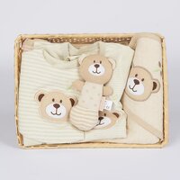 NEW BABY dárkový set z BIO bavlny béžová