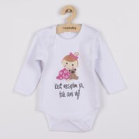 NEW BABY body s dlouhým rukávem Keď nespím ja, tak ani vy bílá vel. 50