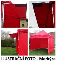 TRADGARD zahradní párty stan PROFI STEEL 3 x 6 m bordo