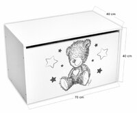 NELLYS box na hračky Teddy love růžová