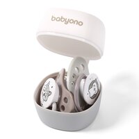 BABY ONO 2 ks kojenecký dudlík 6-18 m NATURAL NURSING šedá