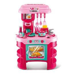 BABY MIX dětská kuchyňka Little Chef růžová