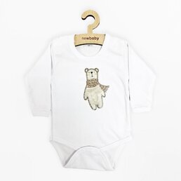 NEW BABY body s dlouhým rukávem POLAR BEAR bílá vel. 56