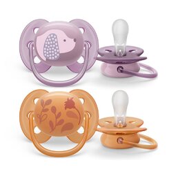 AVENT 2 ks šidítko Ultrasoft Premium 6-18 m fialová