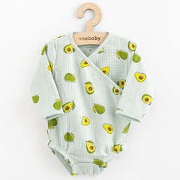 NEW BABY body s bočním zavazováním Avocado zelená vel. 56