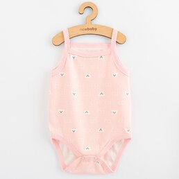 NEW BABY body bez rukávů Classic II Medvídek růžová vel. 74