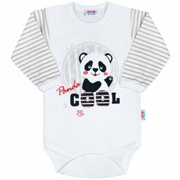 NEW BABY body s dlouhým rukávem PANDA vel. 86