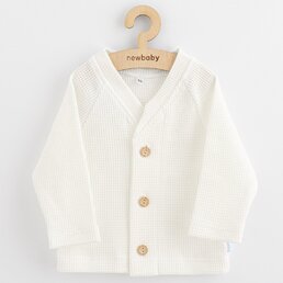 NEW BABY kabátek na knoflíky Luxury clothing Oliver bílá vel. 92