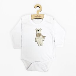 NEW BABY body s dlouhým rukávem POLAR BEAR bílá vel. 80