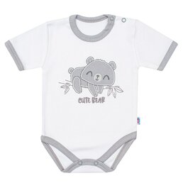 NEW BABY body s krátkým rukávem CUTE BEAR bílá vel. 80