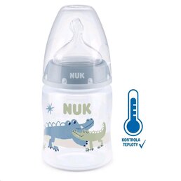 NUK kojenecká láhev First Choice Temperature Control 150 ml modrá