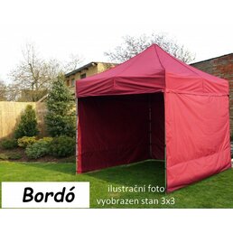 TRADGARD zahradní párty stan PROFI STEEL 3 x 6 m bordo