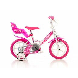 Dětské kolo Dino Bikes bílo-růžové 12&quot;