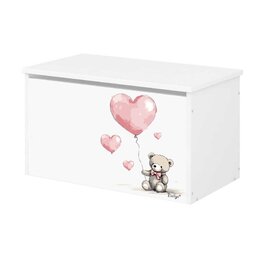 NELLYS box na hračky Teddy love růžová