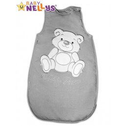 BABY NELLYS spací vak TEDDY BEAR šedá vel. 56